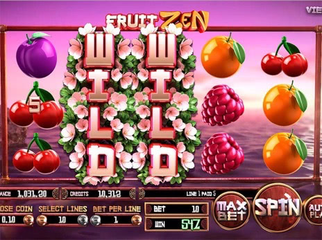 Онлайн слоты Fruit Zen выпадение wild