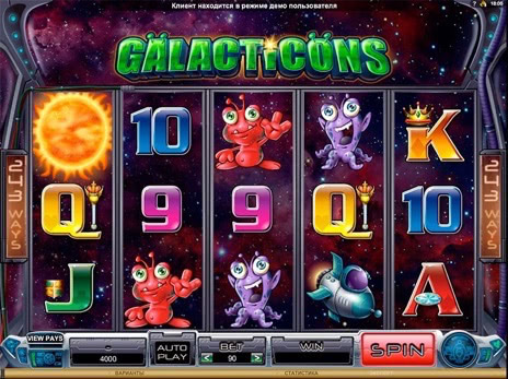 Онлайн слоты Galacticons выпадение дикиго символа