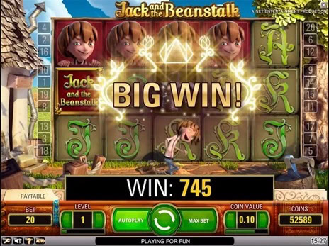 Игровые аппараты Jack and the Beanstalk большой выигрыш