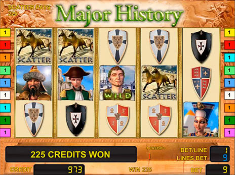 Онлайн автоматы Major History выпадение бесплатных игр