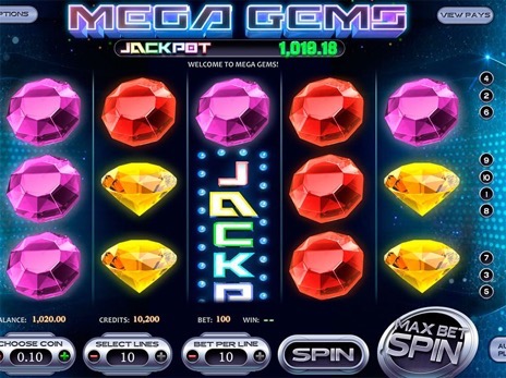 Онлайн слоты Mega Gems прогрессивный джекпот