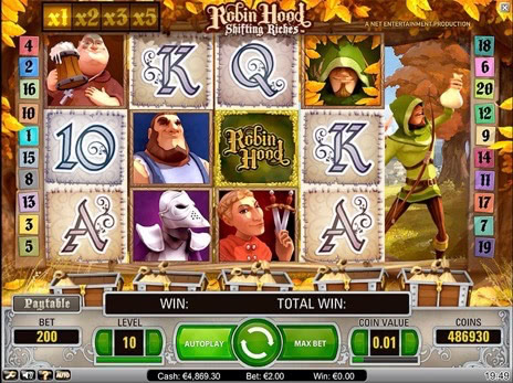 Игровые аппараты Robin Hood выпадение бесплатных вращений